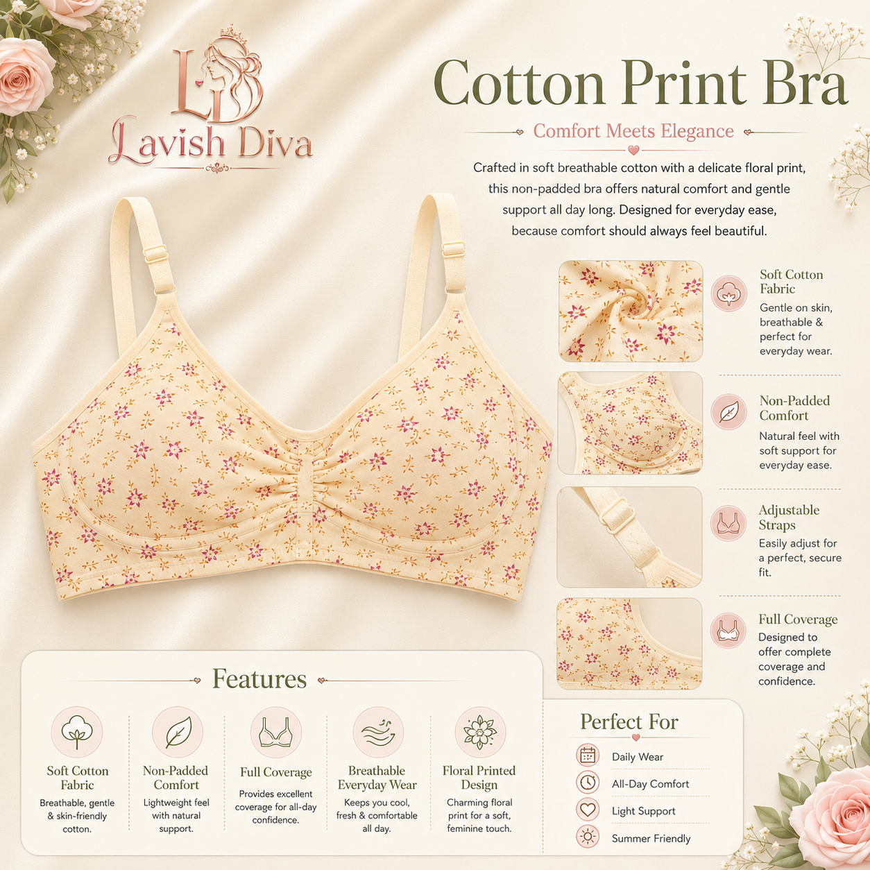 Lavish Printed Bra