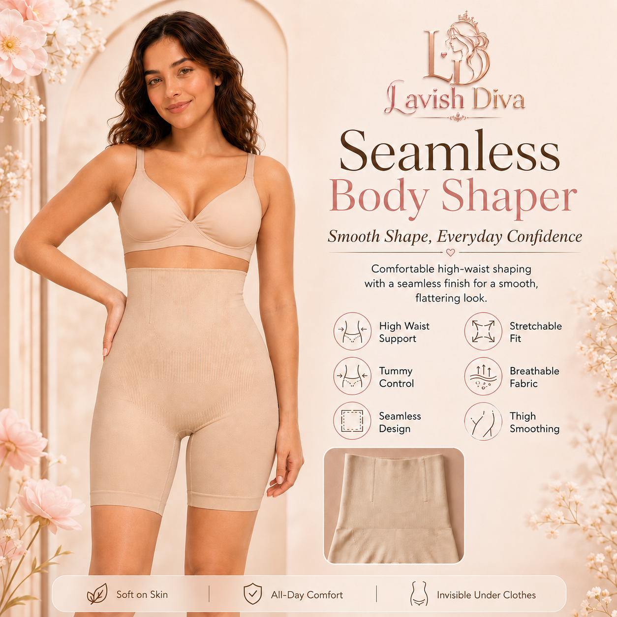 Seamless Tummy Control Body Shaper