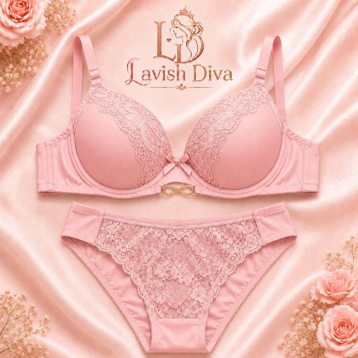 Lavish Diva Bridal Push Up Bra & Panty Set