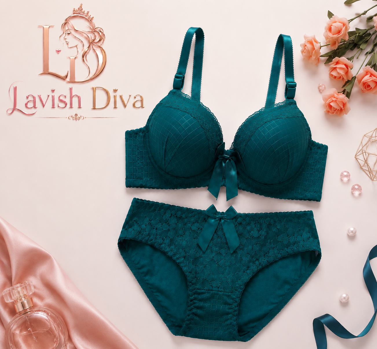 Lavish Diva Noir Lace Set