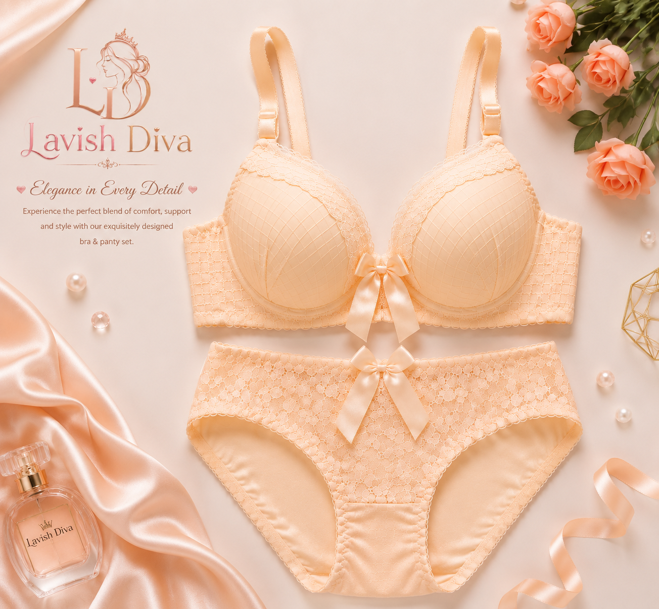 Lavish Diva Noir Lace Set