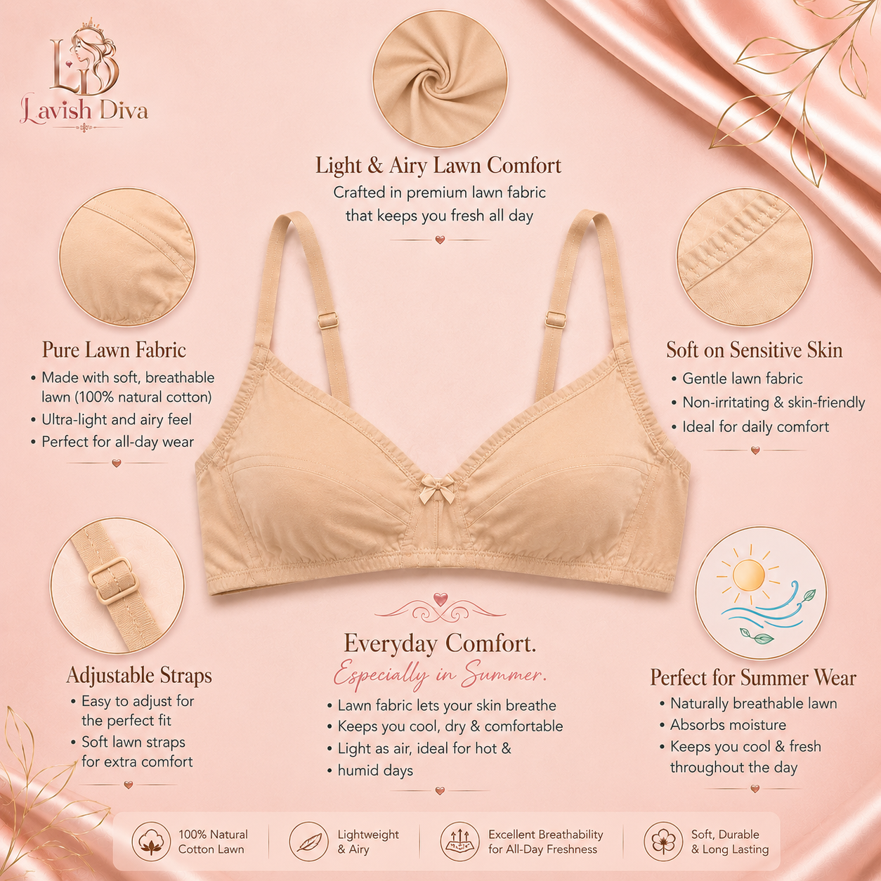 Lawn Bra Pack of 2