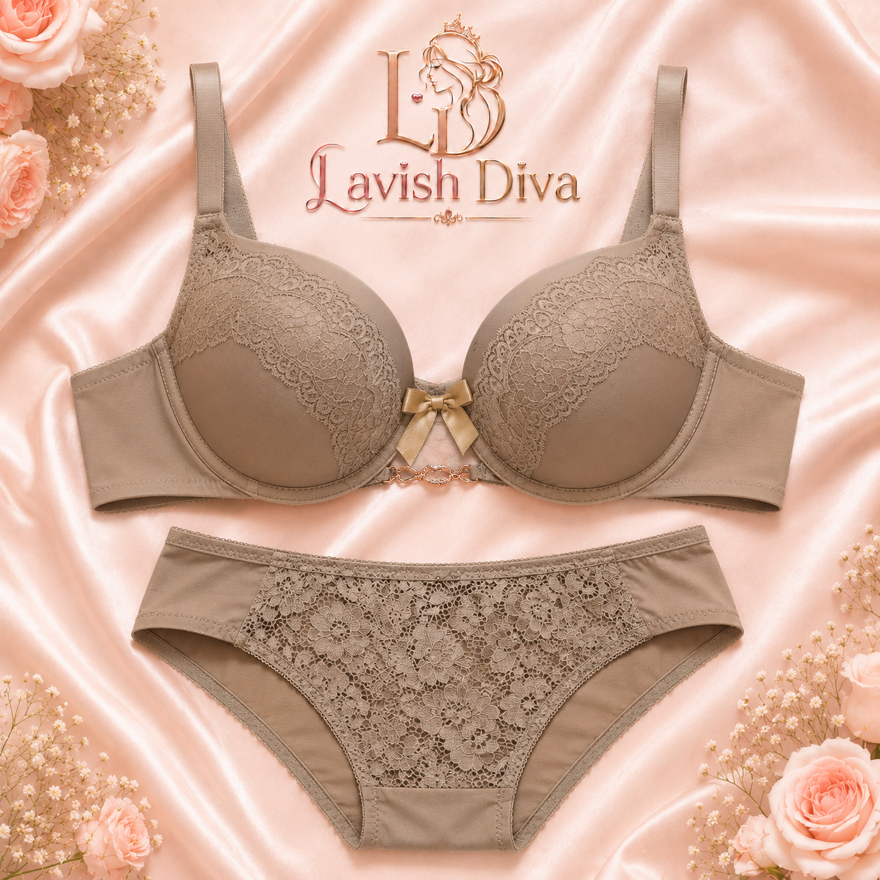 Lavish Diva Bridal Push Up Bra & Panty Set